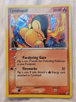Cyndaquil Unseen Forces Reverse Holo Stamped Pokemon Card 54/115 2005 - Image 1