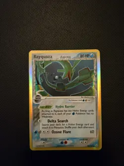 Pokemon TCG Rayquaza Delta Species Holo Rare Card 16/110 EX Holon Phantoms - Image 1