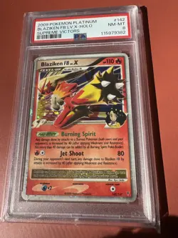 2009 Pokemon Platinum Supreme Victors #142 Blaziken Fb Lv.X-Holo PSA 8 - Image 1