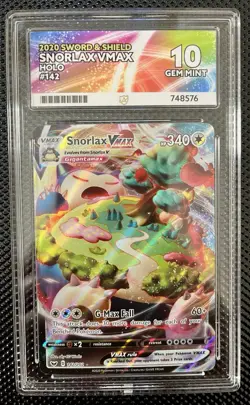 Pokemon TCG Snorlax VMAX Holo Ultra Rare Card 142/202 Ace 10 Gem Mint 💎 - Image 1