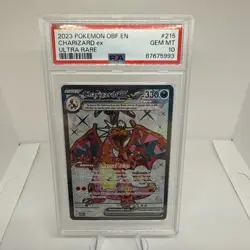Pokemon TCG Charizard EX 215/197SV03: Obsidian Flames Full Art PSA 10 - Image 1