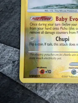 Pichu 93/123 Mysterious Treasures Diamond & Pearl Reverse Holo Pokemon TCG - LP - Image 4