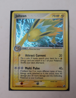 2005 Jolteon 8/115 Holo Rare Unseen Forces LP Pokemon WOTC Lightly Played - Image 1