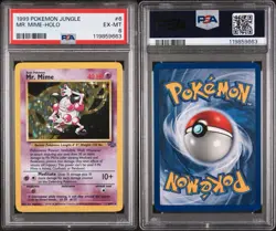 1999 Pokemon Jungle #1 Clefable Holo, Mr. Mime Holo, & Kangaskhan Holo PSA 6 - Image 5