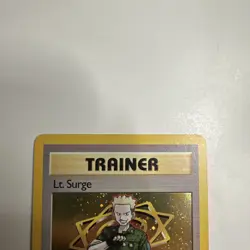 Lt. Surge TRAINER- 17/132 - Holo Rare - 1st Edition Gym Heroes Pokemon Near Mint - Image 4