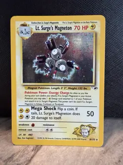 Pokemon TCG Lt. Surge's Magneton Gym Heroes 8/132 Holo Unlimited Rare NM - Image 1
