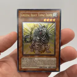 Yugioh Cystal Beast Topaz Tiger Ultimate Rare FOTB-EN004 1st Edition - Image 1