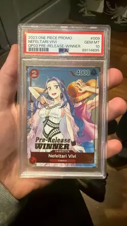 Nefeltari Vivi OP03 Pre Release Winner ST01-009 One Piece TCG PSA 10 English - Image 1