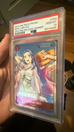 Nefeltari Vivi OP03 Pre Release Winner ST01-009 One Piece TCG PSA 10 English - Image 4