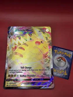 Pikachu VMAX SWSH286 Pokemon Card Crown Zenith Black Star Promo Jumbo - Image 1