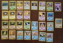 Gym Heroes 29 Card Un/Common Bundle with HOLO Brock's Rhydon 2/132 MP-LP - Image 1