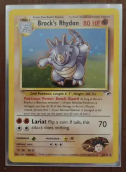 Gym Heroes 29 Card Un/Common Bundle with HOLO Brock's Rhydon 2/132 MP-LP - Image 2