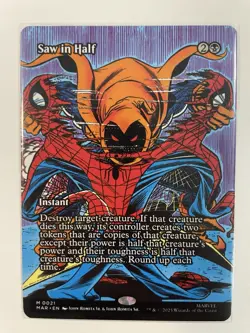 Saw in Half (Borderless) Marvel Eternal-Magic The Gathering Non Foil - Image 1
