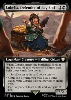 Lobelia, Defender of Bag End - Extended Art LTC NM MTG - Image 1