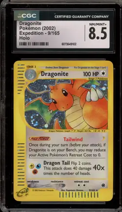 Pokemon Dragonite Expedition Holo Rare #9 CGC 8.5 - Image 1