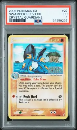 PSA 1 Swampert Crystal Guardians Reverse Holo Foil #27 2006 Stamped Pokemon PR - Image 1