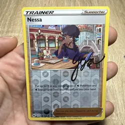 Pokemon TCG Reverse Holo Trainer Nessa 136/159 - Image 1