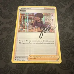 Pokemon Nessa 136/159 Crown Zenith Signature Holo Rare - Image 1