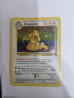 🔥 Dragonite 4/62 🔥 Original Holo Rare Fossil Set Pokemon Card WOTC TCG 1999 - Image 1