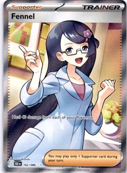Pokemon TCG Fennel 162/086 Black Bolt Full Art Holo Ultra Rare Near Mint - Image 1