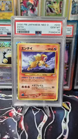 PSA 10 Entei Neo 3 Promo #244 Neo Revelation Japanese Pokemon Card Promo Vintage - Image 1
