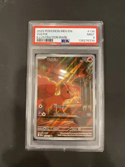 2025 POKEMON MEG EN-MEGA EVOLUTION ILLUSTRATION RARE #138 VULPIX PSA 9 - Image 1