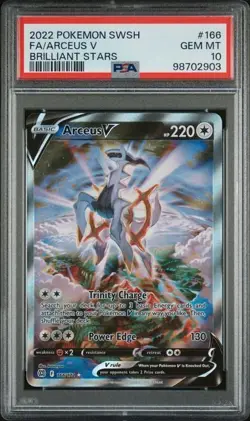 Arceus V 166/172 PSA 10 GEM MT Pokemon Brilliant Stars Alternate Art Ultra Rare - Image 1