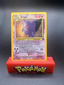 Pokemon TCG Gengar Fossil Holo Card 5/62 Unlimited Rare MP - Image 1