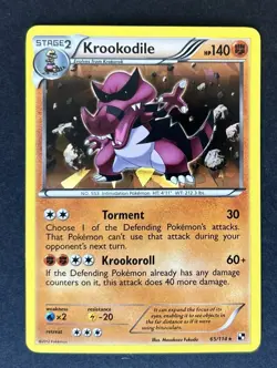 Pokemon Krookodile 65/114 Black & White Base - Image 1
