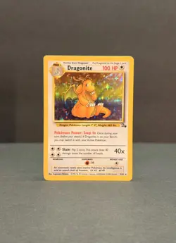 Pokemon Fossil Dragonite Holo - Lightly Played LP - Original Vintage 4/62 - Image 1