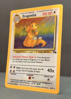 Pokemon Fossil Dragonite Holo - Lightly Played LP - Original Vintage 4/62 - Image 4