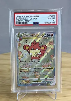 Simisear Vstar GG37 PSA 10 Crown Zenith 2023 Pokemon - Image 1