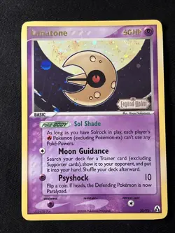Pokemon TCG Lunatone 20/92 Legend Maker Reverse Holo LP - Image 1