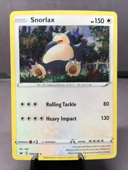 Pokemon TCG Snorlax 140/202 Sword & Shield Cosmos Holo Rare NM/M - Image 1