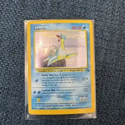 Pokemon Lapras 10/62 Fossil Holo, First Generation Pokemon LP - Image 1
