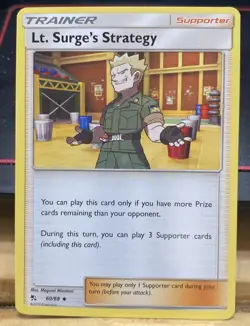 New: 2019 Pokemon TCG Lt. Surge's Strategy 60 Hidden Fates Regular Uncommon - Image 1