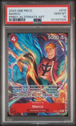 2024 ONE PIECE PRB01-PREM BOOSTER -ONE PIECE CARD THE BEST- MARCO PSA 10 - Image 1