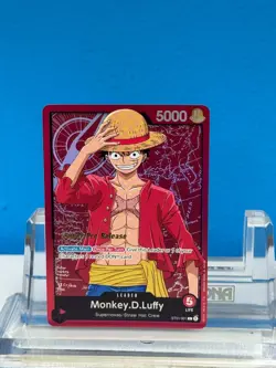 Monkey.D.Luffy ST01-001 L Super Pre-Release Stamp Starter Deck Leader - Image 1