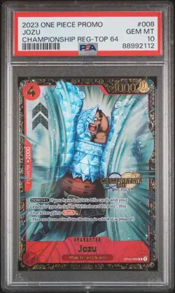 One Piece 2023 Jozu Championship Regionals Top 64 Prize OP02-008 R PSA 10 - Image 1
