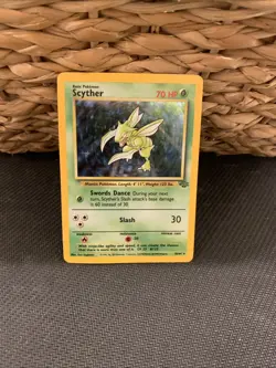 Pokemon Scyther TCG Jungle Holo Card 10/64 Unlimited Rare, Near Mint Condition - Image 1