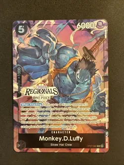 Rare Monkey D Luffy OP07-091 Online Regional One Piece Card English (1) - Image 1