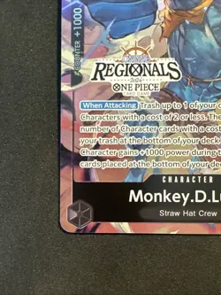 Rare Monkey D Luffy OP07-091 Online Regional One Piece Card English (1) - Image 2