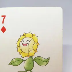 Sunflora 7 Dia Pokemon trump playing card Gold 2 Pichu Back Nintendo JAPAN - Image 3
