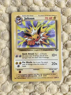 Jolteon Pokemon Card 20/64 Jungle Regular Gen 1 - Image 1