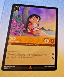 Lorcana Chapitre 1 Disney Card Rare Carte Francaise Lilo 9/204 Fr Mint - Image 1