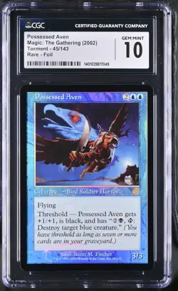 POSSESSED AVEN Torment Foil Rare CGC 10 MTG [Nostalgium] - Image 1