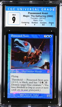 POSSESSED AVEN Torment Foil Rare CGC 9 Mint MTG [Nostalgium] - Image 1