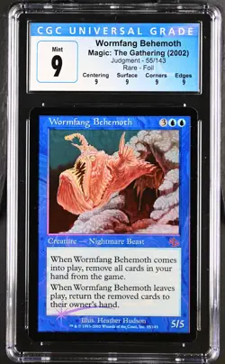 WORMFANG BEHEMOTH Judgment Foil Rare CGC 9 Q MTG [Nostalgium] - Image 1