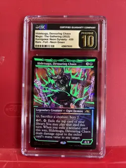 Hidetsugu, Devouring Chaos (Neon Green) Kamigawa MTG CGC Foil Pristine 10 PSA 10 - Image 1