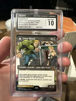 EDDIE BROCK Marvel's Spider-Man Borderless Foil Mythic CGC Gem 10 MTG - Image 1